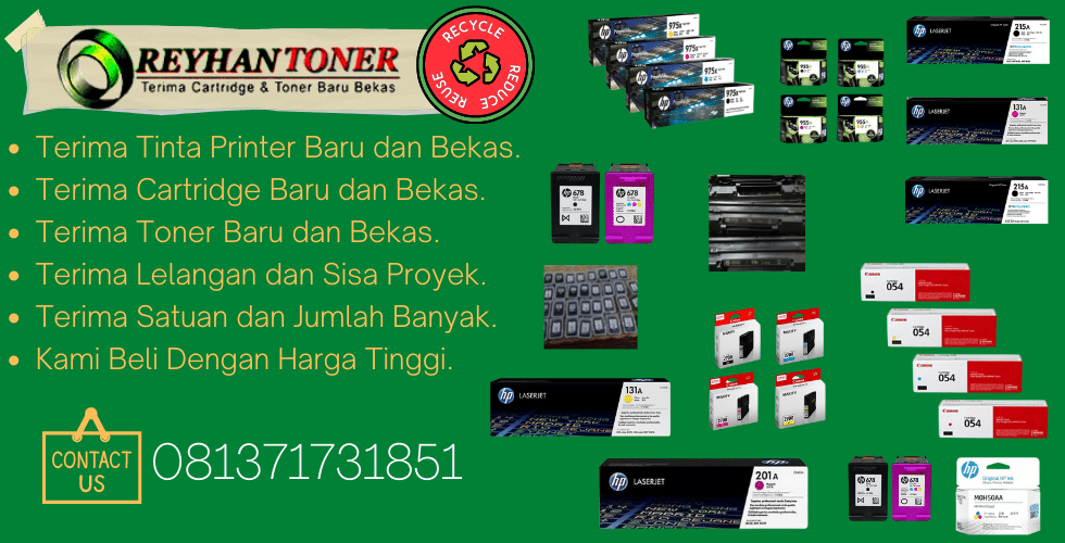 terima jual beli tinta cartridge toner bekas